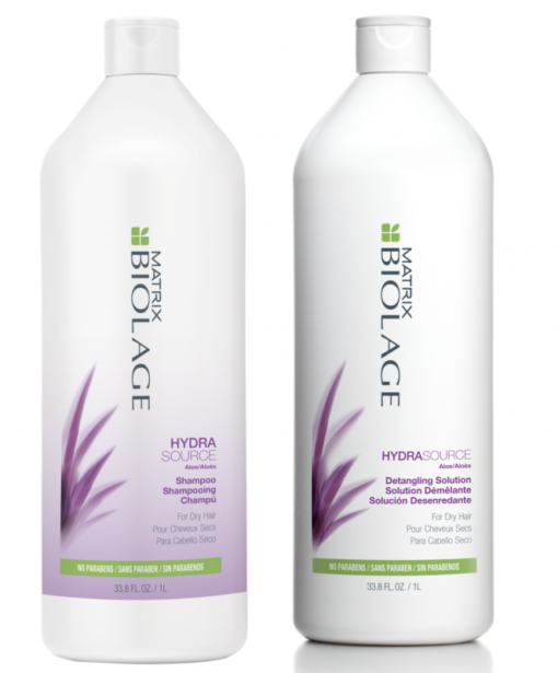 Matrix Biolage Hydrasource Shampoo And Detangling Solution 1l Duo Pack