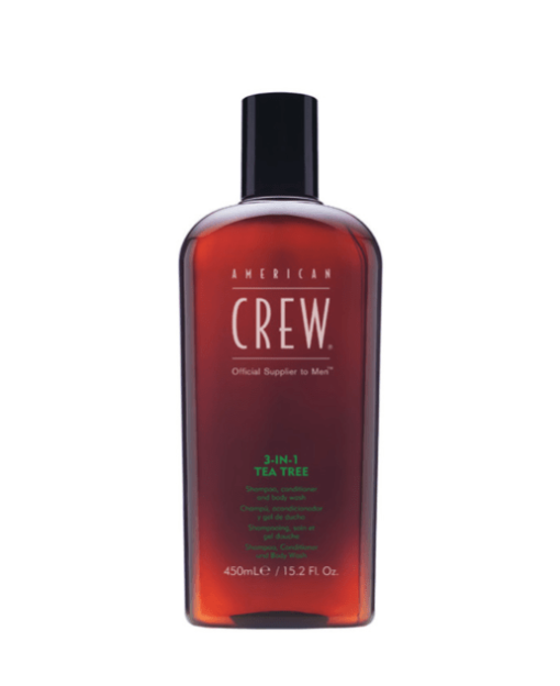 American Crew 3 in 1 Tea Tree - Shampoo, Conditioner & Body Wash 450ml
